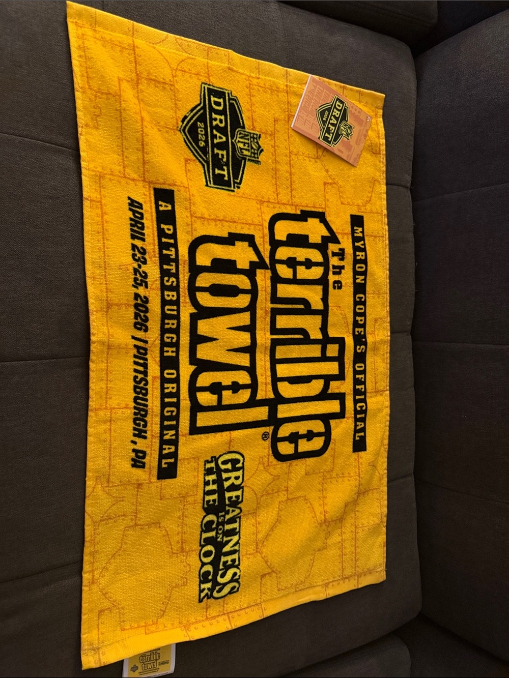 The Terrible Towel Draft Exclusive - Pittsburgh NFL Rally Towel in Yellow